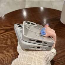Funda Protectora a Prueba de Golpes con Marco de Doble Color MagSafe | Compatible con iPhone 11 12 13 14 15 16 17 Serie, Funda para iPhone 17 Pro Max, Funda Magnética Minimalista de Acrílico - Gris Claro - Ver 3