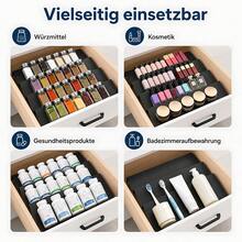 6 Stk Gewürzregal Schublade Gewürz Schubladeneinsatz Gewürz Organizer Verstellbar von 23 cm bis 46 cm, Gewürzaufbewahrung, Kücheorganizer Erweiterbares Gewürzeinsatz für Küche, Arbeitsfläche, Schrank, Regal - Übersicht 9