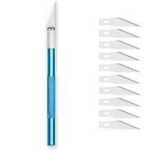 suli Non-Slip Craft Engraving Knife Set Metal Handle Sculpture Cutter With Spare Blades Practical Hand Tool For DIY Leather Paper - Multicolor - View 15