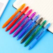 12pcs Colorful Erasable Gel Pen Set, 0.5mm Fine Tip, Cute Design, Side-Click Mechanism, Suitable For Writing, Drawing, Planning, Office And School Supplies, Easily Erase Mistakes, Back To School Essential - Sets - View 7