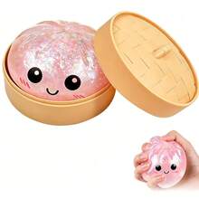 Glitter Dumpling Squishy - Random Glitter Dumpling Box, 10 Colors Dumplings Squishy Toy, More Surprises (Random-4PCS) - Multicolor 2 - View 16