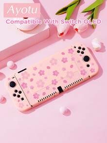 Ayotu 1 pièce Étui de protection transparent ultra-fin en TPU avec motif de fleurs de cerisier & pétales, compatible avec Switch OLED/Lite/New Switch2 (2025). Compatible avec le dock, sans retrait nécessaire. Résistant aux chocs & à la poussière. Plusieurs couleurs. Style romantique de printemps, style campagnard, Saint-Valentin, Nouvel An, saison de la rentrée scolaire. - Voir 26