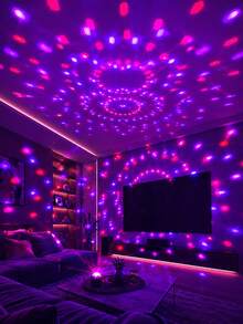LED Disco Ball Light, Crystal Magic Ball Projector Light, USB Powered Stage Light, Sound Activated + RGB Color Changing, Indoor Party Atmosphere Lamp, Home KTV Karaoke Room Decor, Christmas Halloween Holiday Decoration, Small Party Flashing Light, Creative Gift For Friends And Family - LED Disco Ball Light - View 6