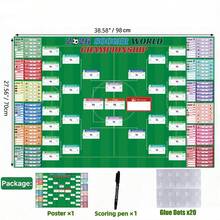 2026 WorldCup Schedule Poster, WorldCup 2026 Merchandise For Soccer Fans, Soccer Tournament Poster For Fans, Party Decorations Matches Wallchart, Can Record Scores 38.5"*27.5" - World Cup Poster - View 1