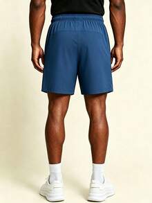 Pantalones cortos deportivos AHTELB para hombres de verano de seda de hielo, secado rápido y transpirables, pantalones cortos deportivos funcionales hasta la rodilla, adecuados para trotar, entrenamiento de gimnasio, actividades al aire libre, regalo para esposo, novio, amigo, cliente, padre, pantalones cortos deportivos, pantalones cortos para correr, ropa de gimnasio para hombres, pantalones cortos de verano para hombres, pantalones cortos de natación para hombres - lago azul - Ver 2