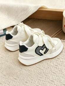 1 Pair Boys' German Trainer Shoes Spring Children's Shoes Little Girls Casual Fashion Soft Sole Lightweight Sneakers - Beige - View 4