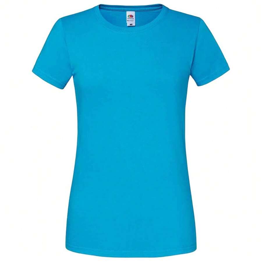 Fruit Of The Loom Womens/Ladies Fit Ringspun Premium Tshirt - Azure Blue - View 1