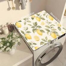 1pc Lemon Print Diatomaceous Earth Kitchen Mat, Non-Slip Heat-Resistant Absorbent Mat, Suitable For Kitchen Countertop, Coffee Machine, Tableware, Home Cafe Bar Party Decoration Placemat Gift - Multicolor - View 16