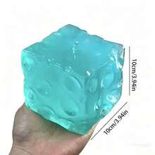 1個大號 10cm X 10cm 透明蜂蜜擠壓起司壓力緩解玩具，柔軟觸感便攜式減壓玩具，節日禮物（隨機顏色）捏捏樂 - 彩色 - 查看 10