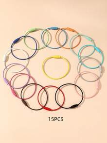 5/10/15/Jewelry Making Clasps & Hooks - Colored Steel Wire Rings - View 5