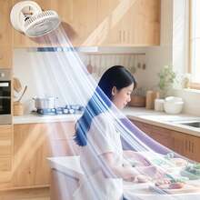 Foldable Portable Desktop Fan, LED Night Light + Mirror, 5-Speed Wireless Mini Cooling Fan, Multi-Angle Tilt Adjustment, Suitable For Bedroom/Office/Dorm - Multicolor - View 6