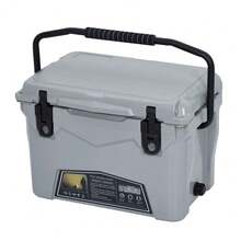 21-26 L Premium Kühlbox Tragbar - 5 Tage Kühlleistung Robuste Isolierbox mit Flaschenöffner & Ablassventil - Perfekt für Camping, Angeln & BBQ - 21L Grau - Übersicht 8