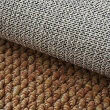 1pc Wave-Shaped Faux Jute 3x5 Area Rug, Natural Solid Color, Non-Slip, Washable, Easy-To-Clean, Pet-Friendly Mat, Bohemian Farmhouse Style Decorative Rug Suitable For Kitchen, Living Room, Bedroom Entrance, Farmhouse, Backyard, Porch, And Home Decor. - Camel - View 3