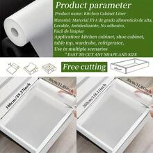 1 Roll - Premium Waterproof Non-Slip Vinyl Shelf Liner With EVA Drill Point Texture - Perfect For Kitchen Cabinets, Desktops, Refrigerators, Wardrobes & Shoe Racks - Glue-Free, Durable & Easy To Clean, Shelf Liners - Diamond Pattern - View 6