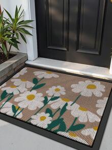 DAJIANG 1pc Outdoor Door Mat 3D Flower Welcome Rug, Long Strip Area Rug With TPR Non-Slip Backing, Suitable For Bathroom, Indoor, Hallway, Bedroom, Living Room, Bedside, Machine Washable Easy Clean Entryway Mat, Pet-Friendly Decor - Multicolor - View 7