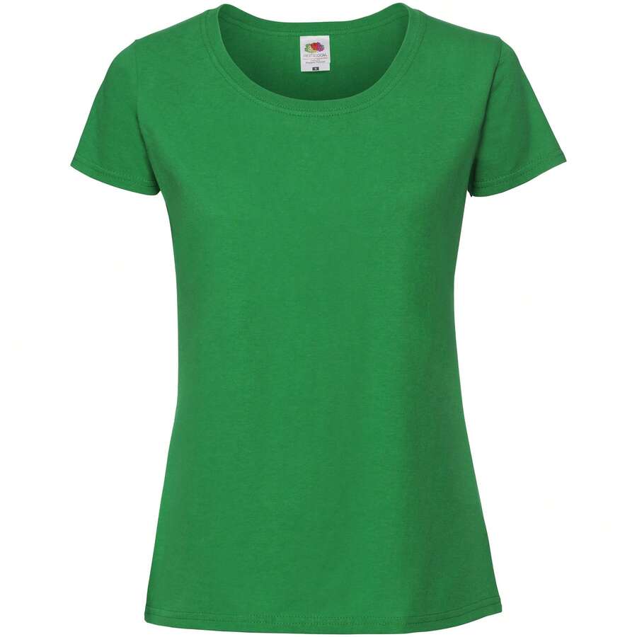 Fruit Of The Loom Womens/Ladies Fit Ringspun Premium Tshirt - Kelly Green - View 1