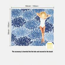 1pc Oversized Minimalist Floral Sand-Proof Quick-Dry Beach Towel Mat, Suitable For 1-3 Adults - Lightweight, Durable Polyester Fabric - Perfect For Travel, Camping, Hiking And Leisure Beach Time, Beach Mat, Picnic Mat, Campsite Cover - Multicolor - View 13