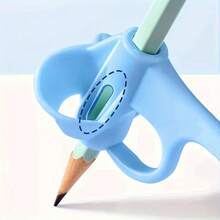 1個/2個/4個 鉛筆握筆矯正器，書寫姿勢輔助工具，軟橡膠鉛筆套，手寫矯正輔助，隨機顏色，返校季 - 握筆器 - 查看 7