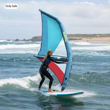 Quiltern Oxford Cloth PVC Inflatable Windsurf Sail With 360° Rotatable Base, Portable Adult Water Surf Equipment With Pump Backpack Foot Strap For Seaside Outdoor Sport Gift - Modern - View 7