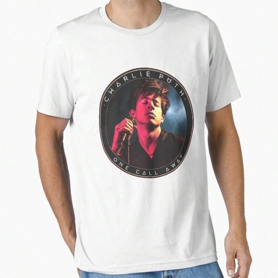Urban Melody Portrait T-Shirt, Unisex Fashion Short Sleeve T-Shirts, T-Shirts Specially Designed For Charliee-Puth Fans - White - View 1