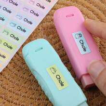 60-500 piezas Etiquetas de nombre personalizadas sin plancha, etiquetas de nombre personalizadas para ropa, pegatinas de nombre personalizadas para botellas de agua, regreso a la escuela - Estilo C - Ver 5