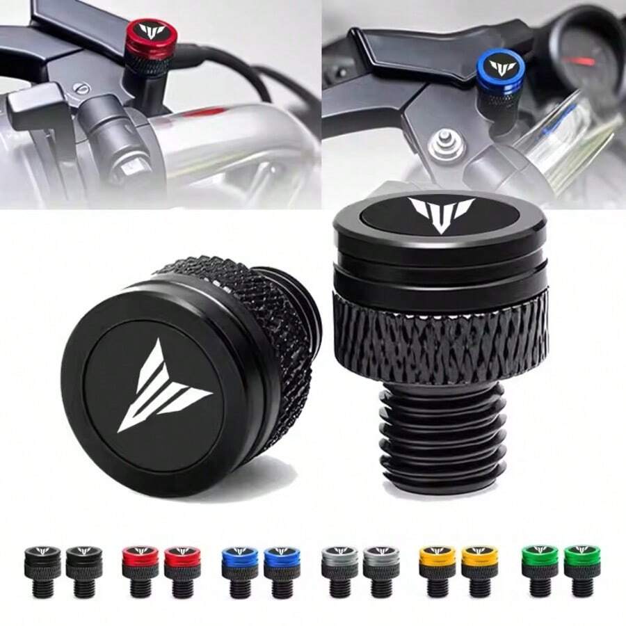M10x1.25 摩托車後視鏡孔塞原廠鏡孔螺絲，適用於 MT03 MT07/MT09 MT10 MT25 MT125 改裝後視鏡孔座裝飾塞 鋁合金鏡孔塞螺栓配件 (2入) - A - 查看 1