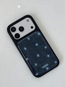 1pc Denim Basic Premium Horizontal Stripes Phone Case Compatible With IPhone 18 Pro Max 17 16 15 13 12 11 Pro Max Plus Air Soft Silicone Back Cover - Cowboy Stars - View 3