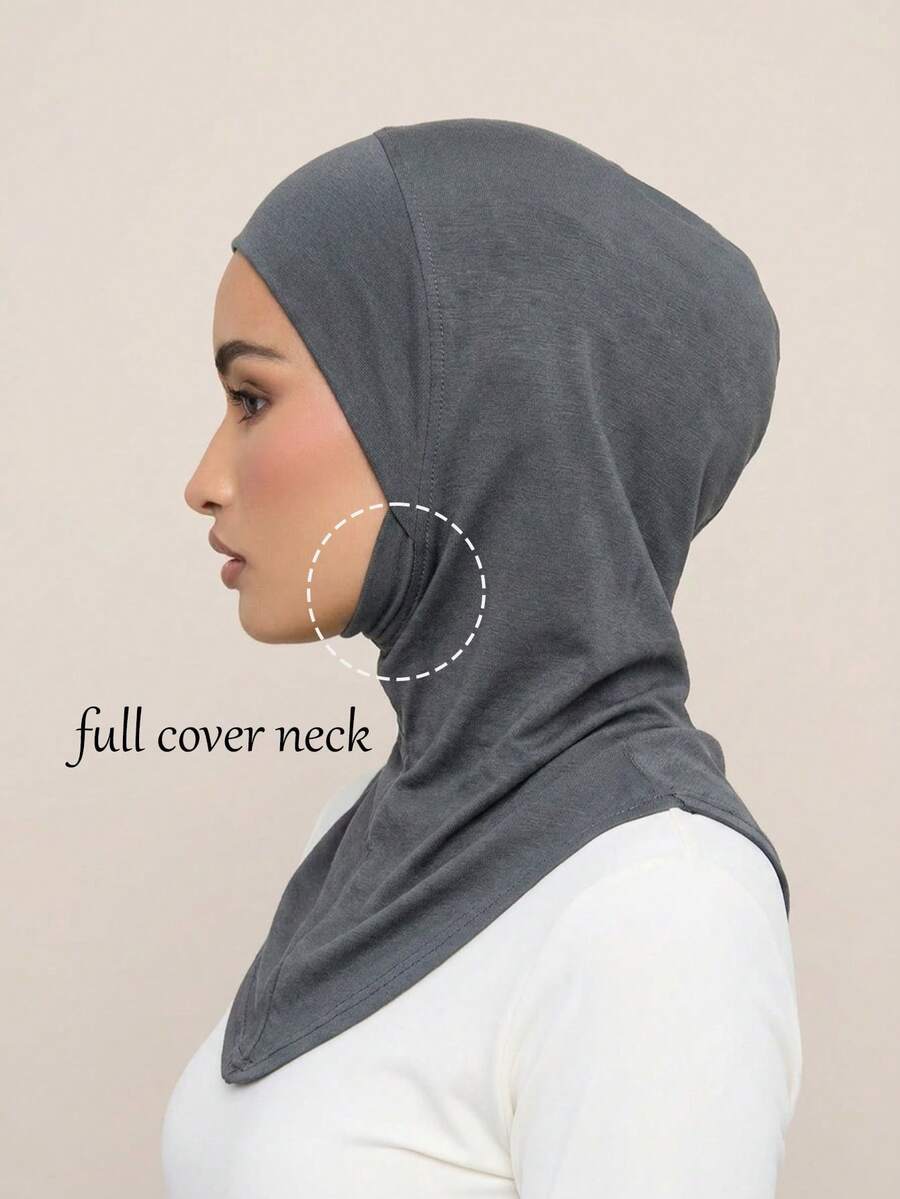 1PC Women's Fashion Solid Color Elastic Chin Strap Under Cap Head Scarf