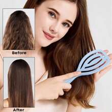 1pc Detangling Comb, Scalp Massage Shampoo Brush With Soft Silicone Bristles, Anti-Dandruff Scalp Exfoliating Brush, Hair Growth Promoting Scalp Massage Brush, Dry & Wet Use Scalp Care Hair Brush, ABS Plastic Handle, Women's Hair Accessory - Multicolor - View 3