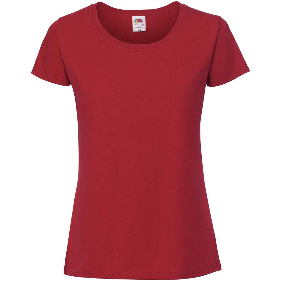 Fruit Of The Loom Womens/Ladies Fit Ringspun Premium Tshirt - Red - View 1