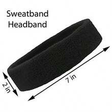 YQQ 12 Sweatbands Cotton Sports Headbands Terry Cloth Moisture Wicking Athletic Basketball Headband By Kenz Laurenz1256 - 藍色 6 紅色 6 - 查看 2