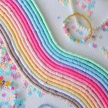 3960 PCS Set Of Colored Soft Ceramic Beads Polymer Soft Ceramic Beads Suitable For Necklace, Bracelet, Earring DIY Jewelry Making - Multicolor - View 9
