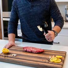 1 pezzo Batticarne in lega di alluminio, per ammorbidire e marinare, battere e sigillare i succhi, martello per carne a doppia faccia adatto per Ringraziamento, Natale, cucina, ristorante, hotel, campeggio, picnic, tutte le stagioni - Multicolore - Visualizzare 10