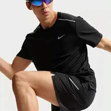 Nike Summer New Fitness Running Basketball Sports Casual Versatile Men's Short Sleeve T-Shirt - Black - View 2