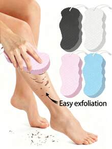 3pcs 3D Textured Exfoliating Bath Sponge Scrubbing Pad - Pink/Blue/Grey/White, 3D Fish Scale Texture Design, Gentle On Skin, 3-In-1 Scrubbing/Exfoliating/Massaging, Suitable For Home Bathing, Designed For Women And Men, Professional Body Scrub Sponge, Bath Sponge, Essential Bath Accessory, Bath Sponge, Bath And Body Work 1pc - Multicolor - View 2