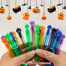 Halloween Pumpkin Bubble Party Favors, Mini Pumpkin Bubble Wands Bulk, Suitable For Halloween, Wedding, Bubble Party Gift Fillers (Bubble Solution Not Included) - Multicolor - View 2
