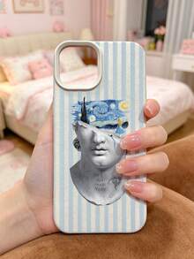 1pc Personalized Artistic Striped Oil Painting Sculpture Pattern Shockproof Cream White Faux Leather Liquid Straight Edge TPU Phone Case Compatible With IPhone 16 Pro Max/16/16 Pro/16 Plus/15/15 Pro Max/15 Pro/11/12/13/14 Pro Max/11 Pro/11 Pro Max/12 Pro/12 Pro Max/13 Pro/13 Pro Max/14 Pro/14 Pro Max Soft Shell Premium Feel - Multicolor - View 4