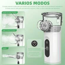 Nebulizador Portátil para Adultos y Infantil - Limpieza Automática y Pantalla Digital, Inhalador Eléctrico Silencioso Nebulizador con 2 Mascarilla de Inhalación y 1 Boquilla de Aspiración, Con Problemas Respiratorios, para Viajes, Hogar y Oficina - Pantalla Digital - Ver 11