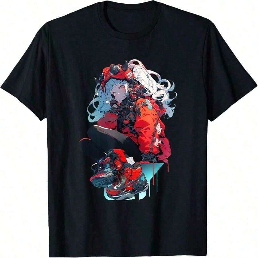 Ropa para niño pequeño, camisetas para hombre, camiseta de algodón para hombre, ropa para hombre, ropa para niños, camiseta gráfica de anime para niños, camiseta de anime para chica, anime o - Negro - Ver 1
