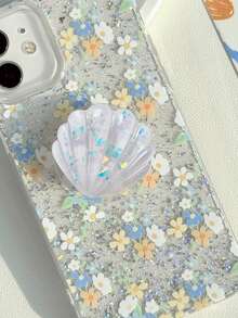 Soporte de teléfono con conchas brillantes, estuche transparente expandible adecuado para teléfonos y Android - Multicolor - Ver 6