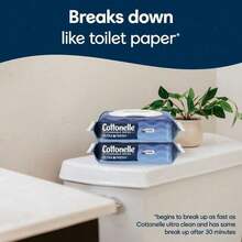 Large-Capacity   | Cottonelle Heavy-Duty Flushable Wet Wipes With Enhanced Cleaning Power | Bring Thorough Cleansing And Lasting Freshness For Daily Personal Care Use - 2 Flip-top Packs - View 4