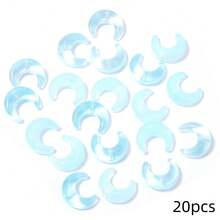 20pcs Transparent Crescent Moon Glass Beads DIY Handmade Jewelry Materials - Colorful Crescent Moon Shaped Glossy Loose Beads, Pastel And Vibrant Color Necklace Phone Charm Accessories Beads - Moon-shaped - View 12