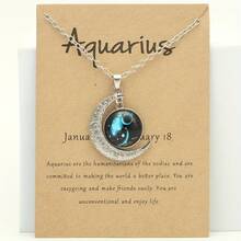 1 Collar con Colgante Lunar del Zodiaco Retro que Brilla en la Oscuridad - Estilo Vintage, Aleación de Zinc con Detalles, Cadena Ajustable para Mujer - Ideal para Uso Diario y Regalos - León - Ver 4