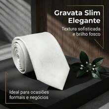 A Matte Twill Tie, A Versatile Tie Suitable For Work, Interviews, And Weddings. - 白色 - 查看 2