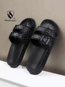 Summer Plus Size 39-47 Men's Slippers, Outdoor Comfortable Men's Casual Shoes, Lightweight Non-Slip Home Slippers, Durable Breathable Men's Sandals, Outdoor Daily Wear Men's Shoes (Asymmetric Pattern) - Gray 1976 - View 5