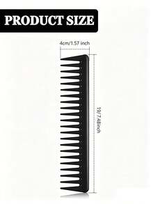 Juego de 6 peines para el cabello, incluye peine de dientes anchos, peine de pulpo, peine de masaje, peine de cardado, peine de cola, peine para bordes y cabello posterior, peine de sección y peinado, peine de salón para rizos, peine desenredante, adecuado para todo tipo de cabello - Negro - Ver 4