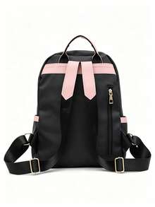Large Capacity Women's Waterproof Backpack, Korean Style Multi-Pocket Casual Daily Backpack, Lightweight Scratch-Resistant Nylon College Backpack, Multifunctional Office Work And Weekend Travel Mom Backpack - Multicolor - View 8