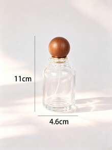 TSA認證 50ml 透明玻璃香水噴霧瓶，配木球瓶蓋與金色噴頭，防漏可重複填充細霧旅行分裝瓶 - 彩色 - 查看 3