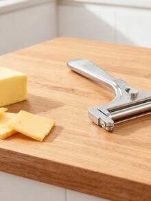 1pc Stainless Steel Cheese Slicer With Adjustable Wire, Heavy Duty Metal Cheese Cutter For Block Cheese And Butter, Adjustable Thickness Wire Cheese Knife, Charcuterie Board Entertaining Cooking Kitchen Gadget - View 10