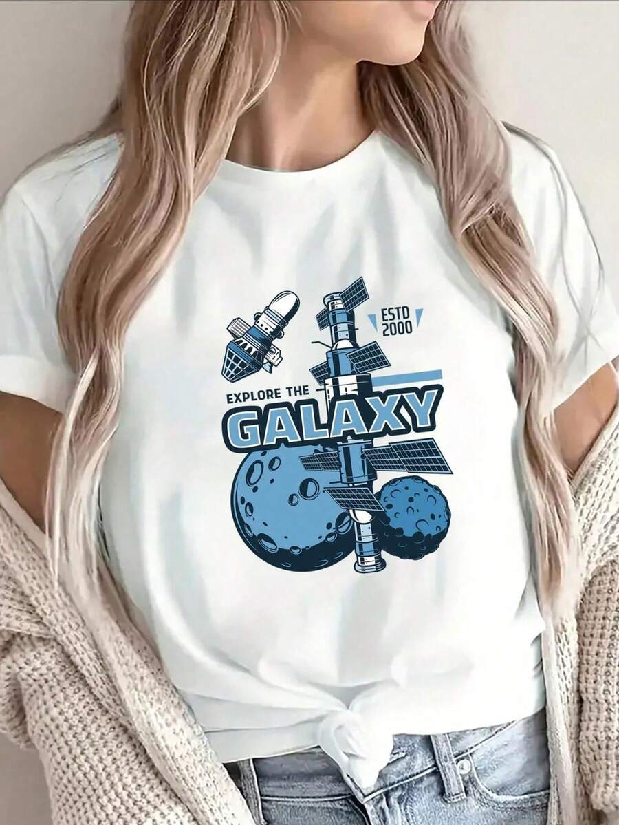 Camiseta de manga corta gris claro para mujer - Blusa de cuello redondo de  suave y transpirable - Adecu para uso diario, básica minimalistara actividades interiores/exteriore